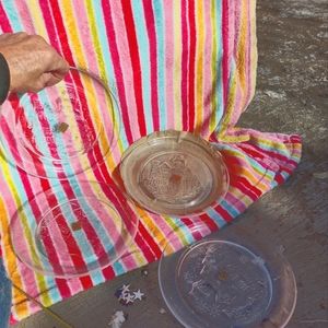 Arcoror Christmas plates etched set of 4 never used NWT